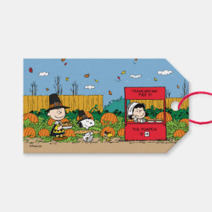 Erdnüsse   Charlie Brown Erntedank   Name hinzufüg Geschenkanhänger
