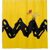 Erdnüsse | Charlie Brown Flying Kite Duschvorhang (Vorderseite)