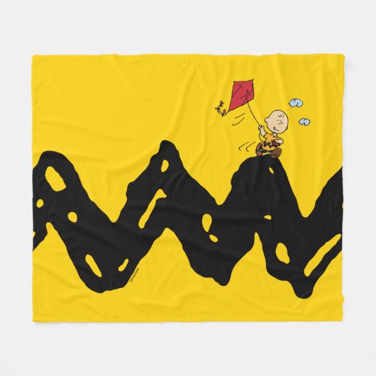 Erdnüsse | Charlie Brown Flying Kite Fleecedecke (Vorderseite (Horizontal))
