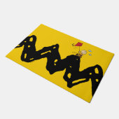 Erdnüsse | Charlie Brown Flying Kite Fußmatte (Schrägansicht)