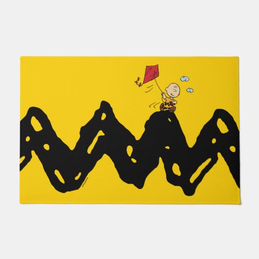Erdnüsse | Charlie Brown Flying Kite Fußmatte (Vorderseite)