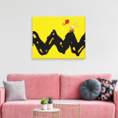 Erdnüsse | Charlie Brown Flying Kite Leinwanddruck (Insitu (Wohnzimmer))