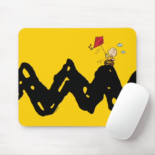 Erdnüsse | Charlie Brown Flying Kite Mousepad (Mit Mouse)