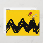 Erdnüsse | Charlie Brown Flying Kite Postkarte (Vorne/Hinten)