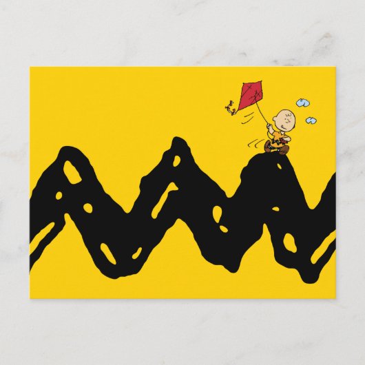 Erdnüsse | Charlie Brown Flying Kite Postkarte (Vorderseite)