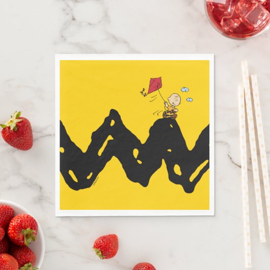 Erdnüsse | Charlie Brown Flying Kite Serviette (Beispiel)