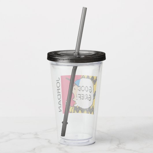 Erdnüsse | Charlie Brown Good Kummer Half & Half Acryltrinkbecher (Rückseite)