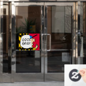 Erdnüsse | Charlie Brown Good Kummer Half & Half Fensteraufkleber (Büro Tür)