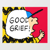 Erdnüsse | Charlie Brown Good Kummer Half & Half Fensteraufkleber (Blatt)