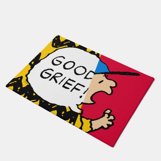 Erdnüsse | Charlie Brown Good Kummer Half & Half Fußmatte (Schrägansicht)