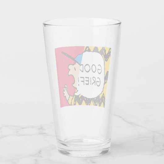 Erdnüsse | Charlie Brown Good Kummer Half & Half Glas (Rückseite)