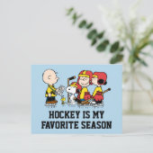 Erdnüsse | Charlie Brown Hockey Coach Postkarte (Stehend Vorderseite)