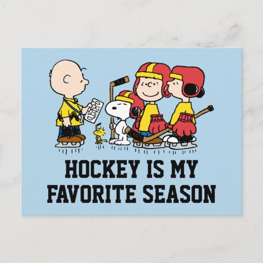 Erdnüsse | Charlie Brown Hockey Coach Postkarte (Vorderseite)