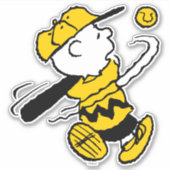 Erdnüsse | Charlie Brown in Bat Aufkleber (Vorderseite)