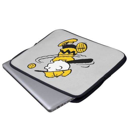 Erdnüsse | Charlie Brown in Bat Laptopschutzhülle (Vorne Knopf)