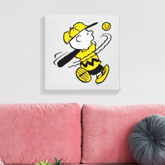 Erdnüsse | Charlie Brown in Bat Leinwanddruck (Insitu (Wohnzimmer))