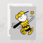Erdnüsse | Charlie Brown in Bat Postkarte (Vorne/Hinten)