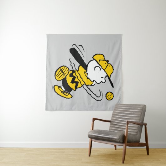 Erdnüsse | Charlie Brown in Bat Wandteppich (Beispiel (Horizontal))