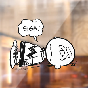 Erdnüsse   Charlie Brown ist unten Fensteraufkleber