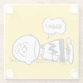 Erdnüsse | Charlie Brown ist unten Glasuntersetzer (Rückseite)