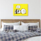 Erdnüsse | Charlie Brown ist unten Leinwanddruck (Insitu (Schlafzimmer))