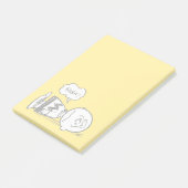 Erdnüsse | Charlie Brown ist unten Post-it Klebezettel (angewinkelt)