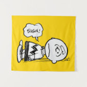 Erdnüsse | Charlie Brown ist unten Wandteppich (Vorderseite (Horizontal))