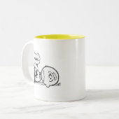 Erdnüsse | Charlie Brown ist unten Zweifarbige Tasse (Vorderseite Links)