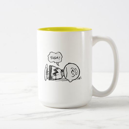 Erdnüsse | Charlie Brown ist unten Zweifarbige Tasse (Rechts)