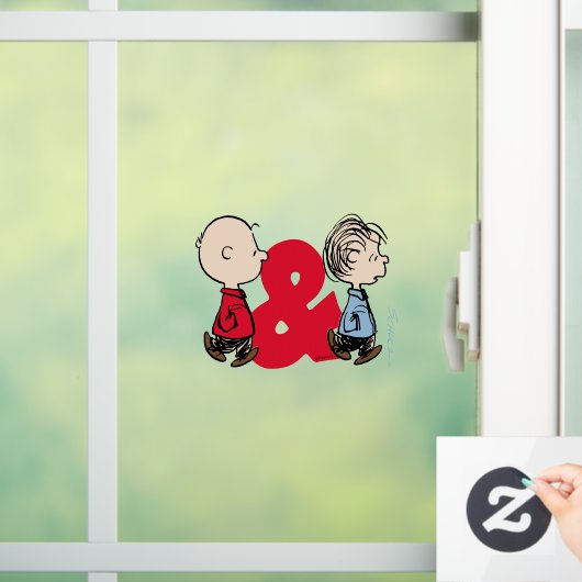 Erdnüsse | Charlie Brown & Linus Fensteraufkleber (Zuhause)