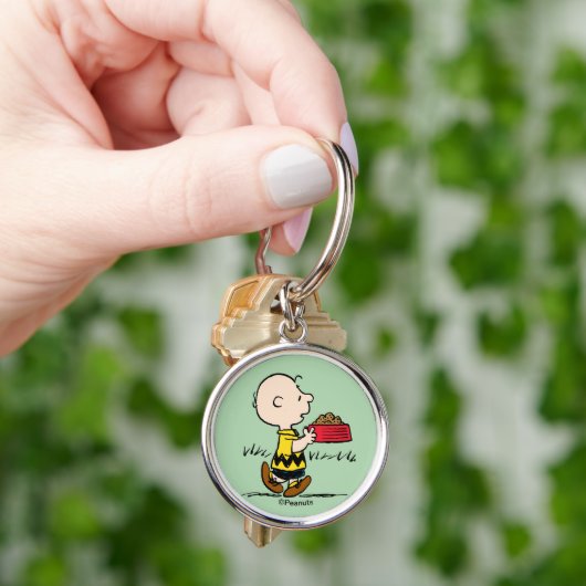 Erdnüsse | Charlie Brown mit Snoopy's Dish Schlüsselanhänger (Hand)