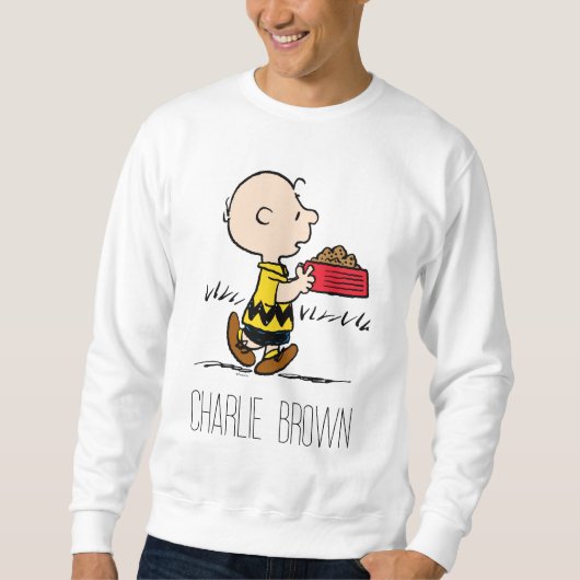 Erdnüsse | Charlie Brown mit Snoopy's Dish Sweatshirt (Vorderseite)