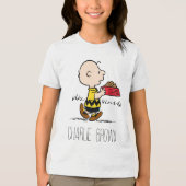 Erdnüsse | Charlie Brown mit Snoopy's Dish Tri-Blend Shirt (Vorderseite)
