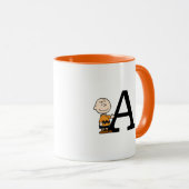 Erdnüsse | Charlie Brown Monogram A Tasse (VorderseiteRechts)
