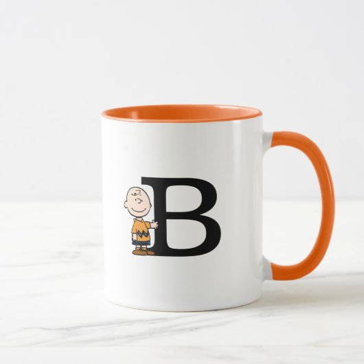 Erdnüsse | Charlie Brown Monogram B Tasse (Rechts)