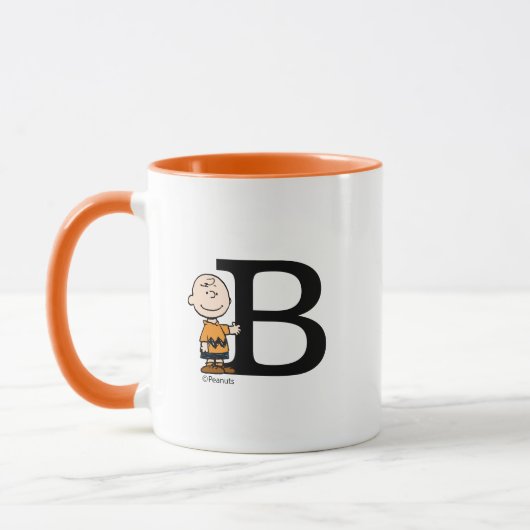 Erdnüsse | Charlie Brown Monogram B Tasse (Links)