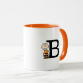 Erdnüsse | Charlie Brown Monogram B Tasse (VorderseiteRechts)