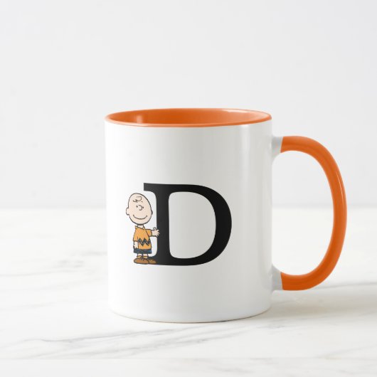 Erdnüsse | Charlie Brown Monogram D Tasse (Rechts)