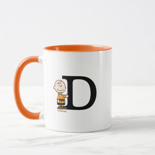 Erdnüsse | Charlie Brown Monogram D Tasse (Links)
