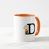 Erdnüsse | Charlie Brown Monogram D Tasse (VorderseiteRechts)