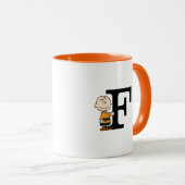 Erdnüsse | Charlie Brown Monogram F Tasse (VorderseiteRechts)
