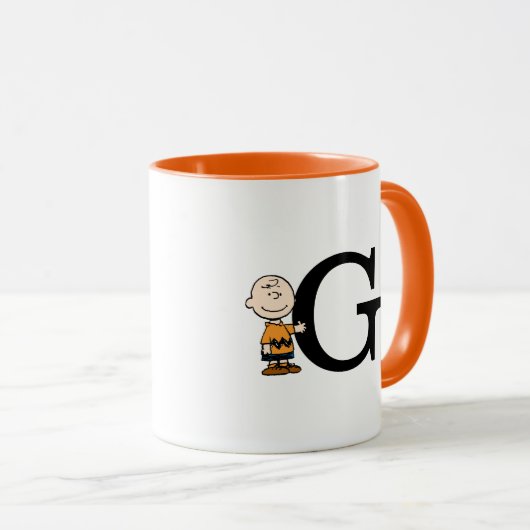 Erdnüsse | Charlie Brown Monogram G Tasse (VorderseiteRechts)