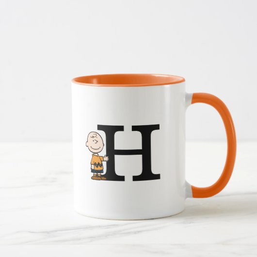Erdnüsse | Charlie Brown Monogram H Tasse (Rechts)