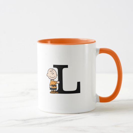 Erdnüsse | Charlie Brown Monogram L Tasse (Rechts)