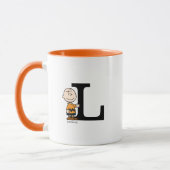 Erdnüsse | Charlie Brown Monogram L Tasse (Links)