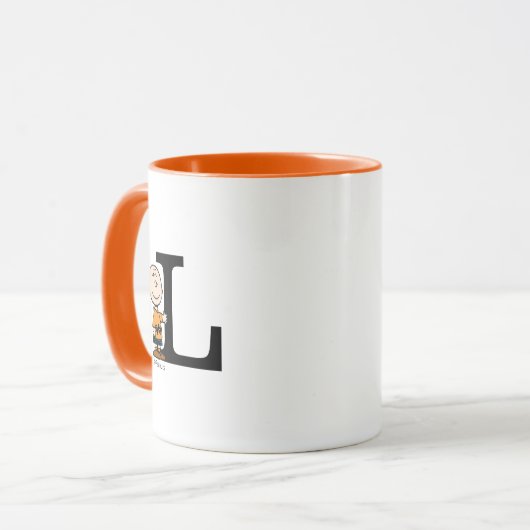 Erdnüsse | Charlie Brown Monogram L Tasse (Vorderseite Links)