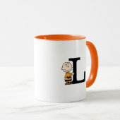 Erdnüsse | Charlie Brown Monogram L Tasse (VorderseiteRechts)