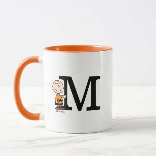 Erdnüsse | Charlie Brown Monogram M Tasse (Links)
