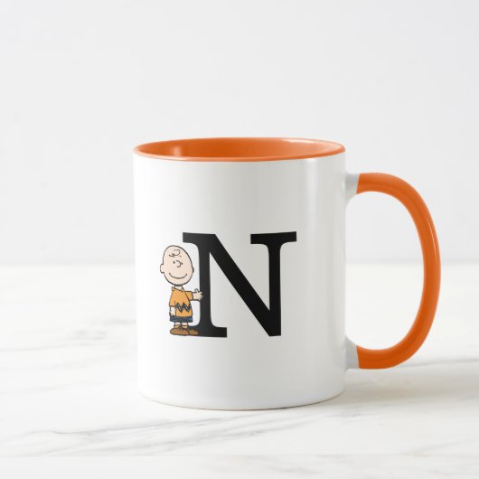 Erdnüsse | Charlie Brown Monogram N Tasse (Rechts)
