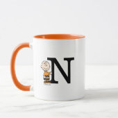 Erdnüsse | Charlie Brown Monogram N Tasse (Links)